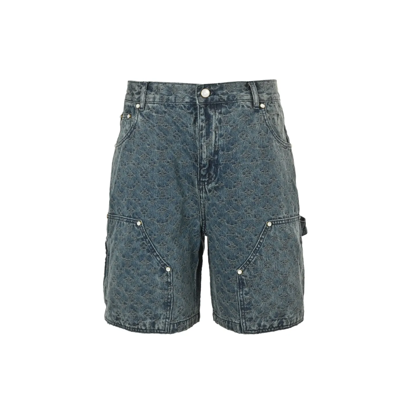 Louis Vuitton/Louis Vuitton 25ss all-over old flower jacquard suit denim shorts